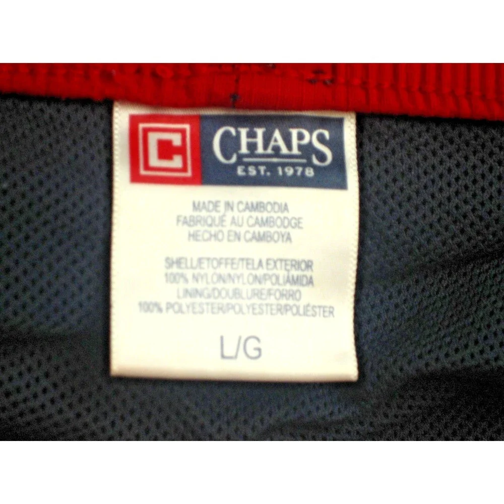 Mens Vintage Ralph Lauren Chaps Blue Swim Board Shorts  w Logo sz Lg